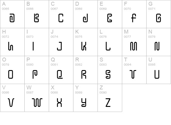 !Y2KBUG uppercase A-Z preview