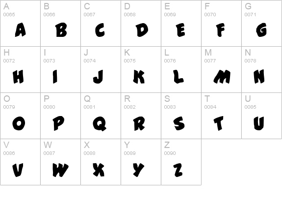 #44 Font uppercase A-Z preview