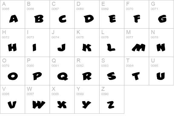 #44 Font Expanded uppercase A-Z preview
