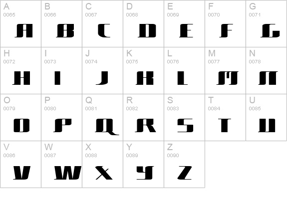 $Five Double Zero uppercase A-Z preview