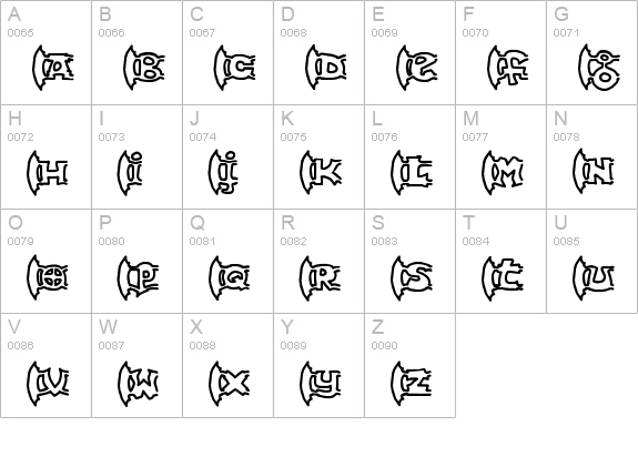 {ogrejuice} uppercase A-Z preview