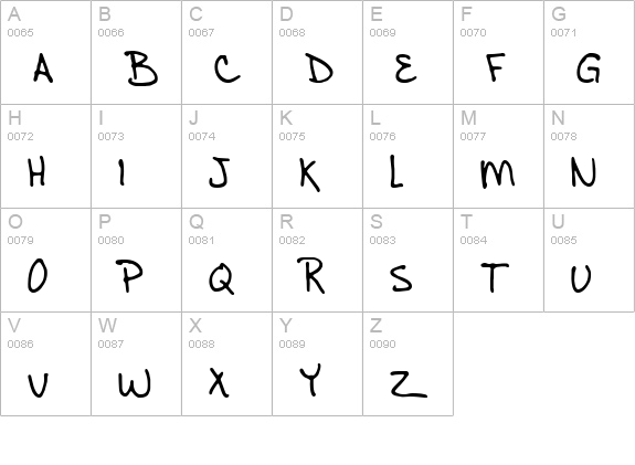 Ænigma Scrawl 3 BRK uppercase A-Z preview