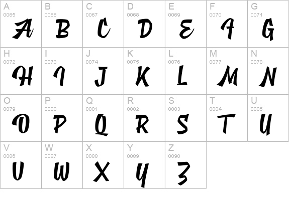  MJ AlGhifari uppercase A-Z preview