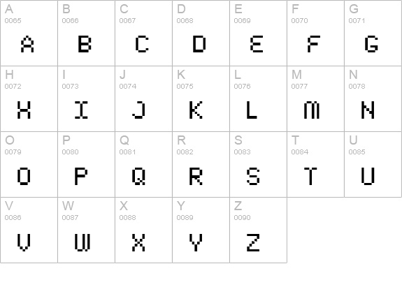 00 Starmap Truetype uppercase A-Z preview