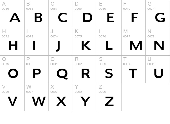 00254 uppercase A-Z preview