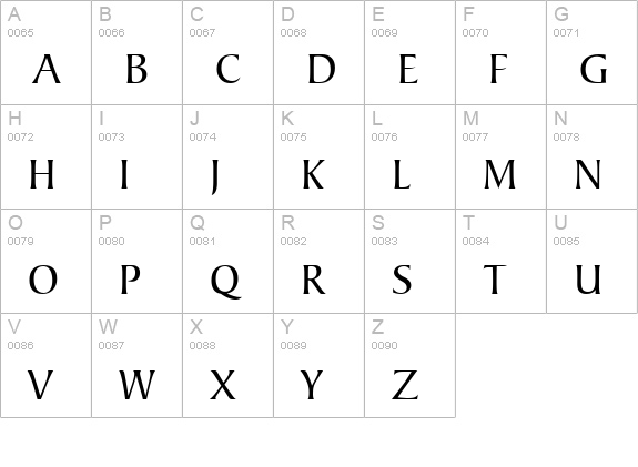 00260 uppercase A-Z preview