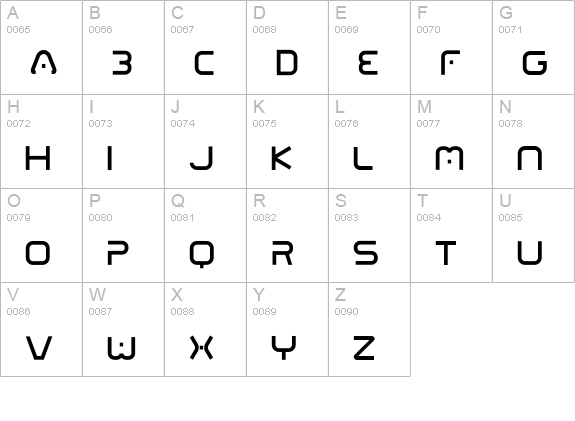 01 Digitall uppercase A-Z preview