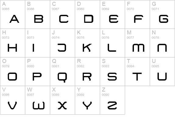 01 DigitMono uppercase A-Z preview