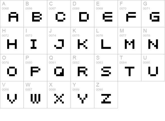 04b 21 uppercase A-Z preview