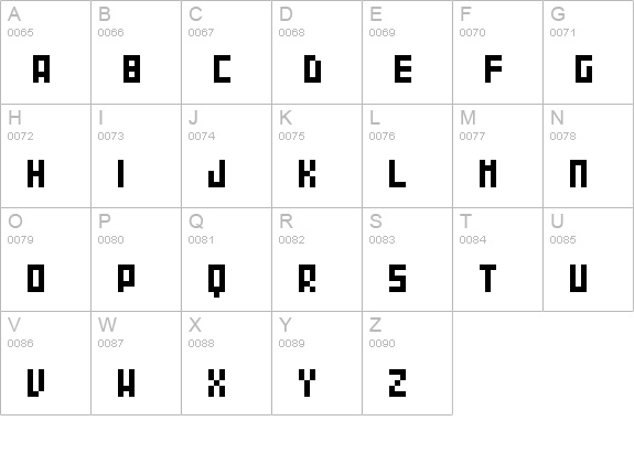 04b 24 uppercase A-Z preview