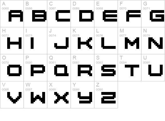 04b20 uppercase A-Z preview