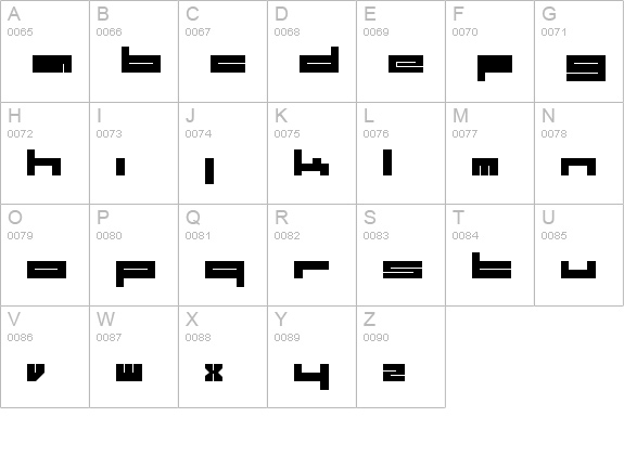 1. laitos uppercase A-Z preview