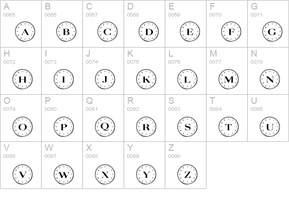 101! Compass uppercase A-Z preview