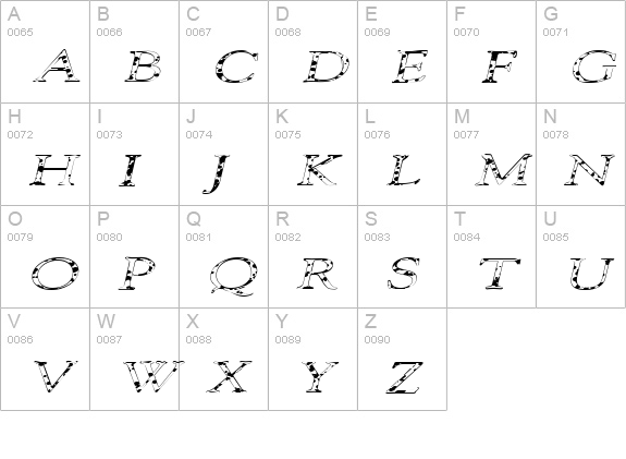 101 Puppies Italic SW uppercase A-Z preview