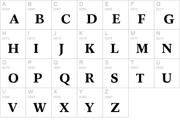 12 Concorde** Bold 07319 uppercase A-Z preview