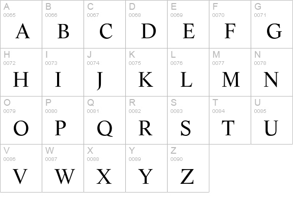 12 Life** Roman 05150 uppercase A-Z preview