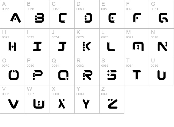 13_Roshi uppercase A-Z preview