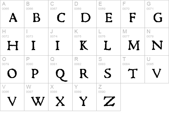 1470Jenson SemiBold uppercase A-Z preview