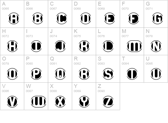 18 Holes BRK uppercase A-Z preview