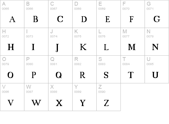 18thCentury uppercase A-Z preview