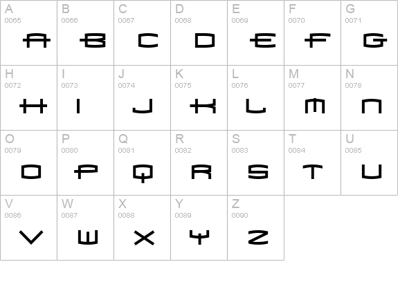 1979 uppercase A-Z preview
