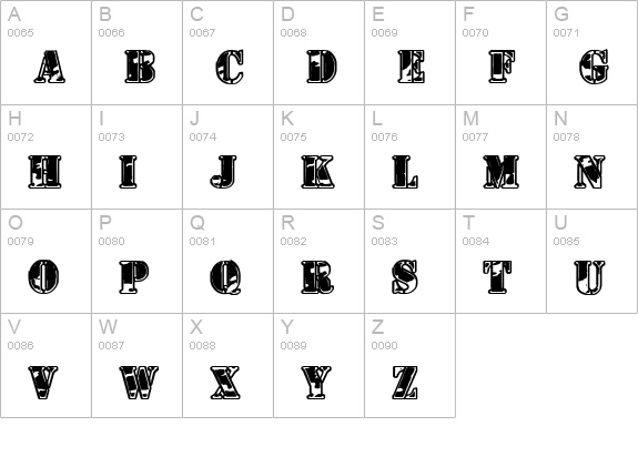 1st Cav II uppercase A-Z preview