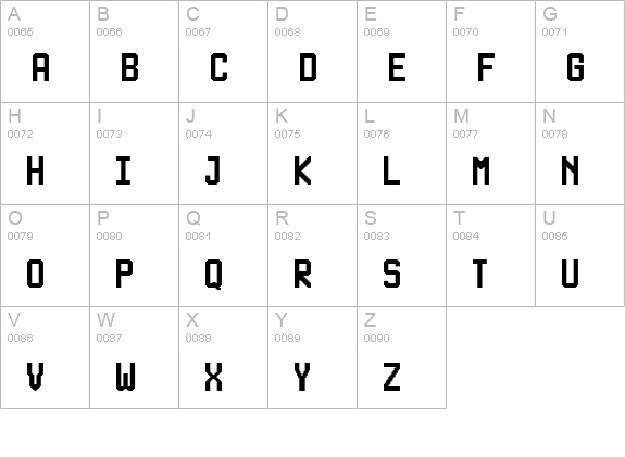 1st Sortie uppercase A-Z preview