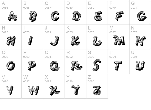 1stAve-regular uppercase A-Z preview