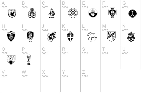 2006 Team uppercase A-Z preview