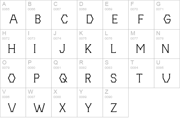 20th Centenary Faux uppercase A-Z preview