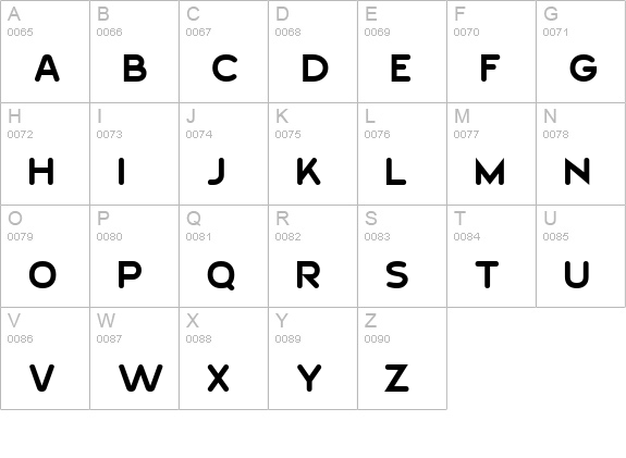 20th Century Font uppercase A-Z preview