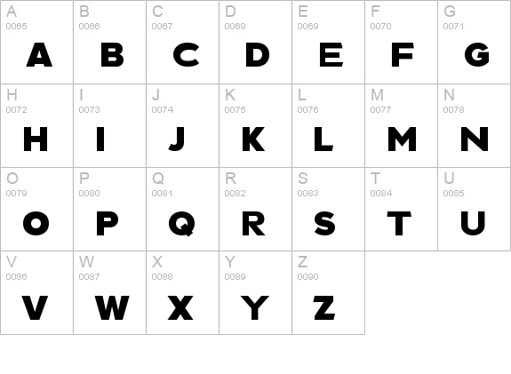 20th Century Fox 1994 New Logo Font uppercase A-Z preview