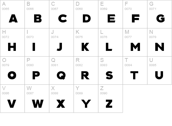 20th Century Fox 2009 Black And White Husky Font uppercase A-Z preview