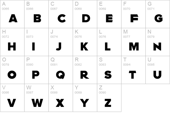 20th century fox my fonts uppercase A-Z preview