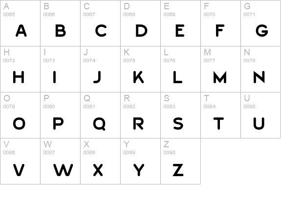 20thCenturyFont uppercase A-Z preview