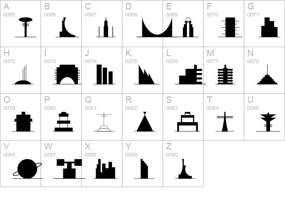 21st Century Skyline JL uppercase A-Z preview