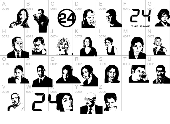 24hourbauer uppercase A-Z preview