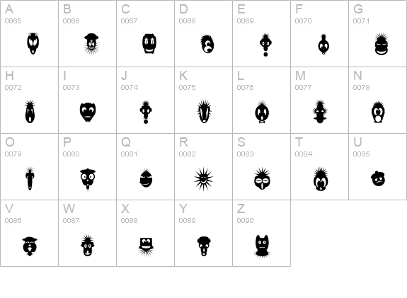 26Faces uppercase A-Z preview