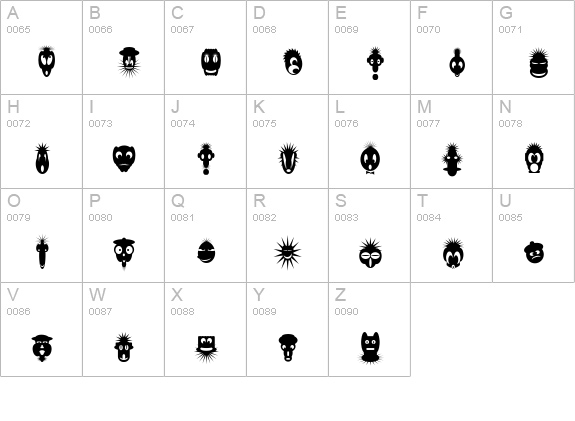 26FacesA uppercase A-Z preview