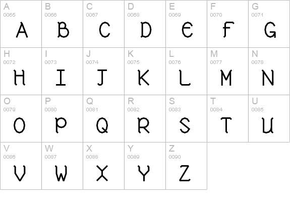 2PTK675 uppercase A-Z preview
