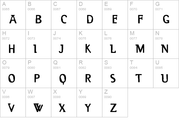 2RebelsDeux-Black uppercase A-Z preview