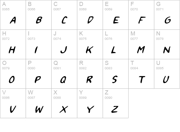 2Toon Italic uppercase A-Z preview