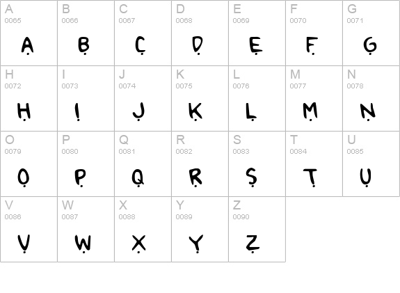 2Toon2 uppercase A-Z preview