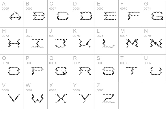 3 Megabytes uppercase A-Z preview