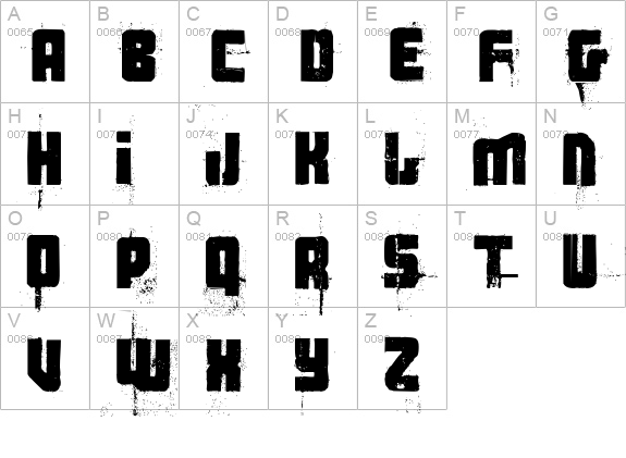 3 theHard way RMXfenotype uppercase A-Z preview