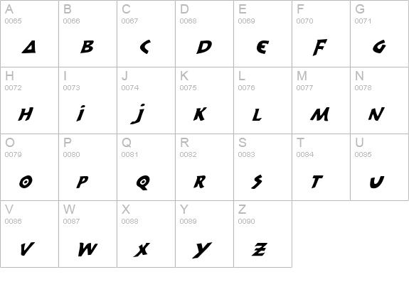 300 Trojans Italic uppercase A-Z preview