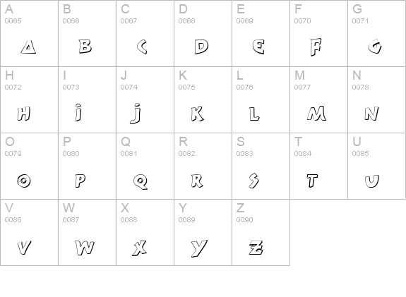 300 Trojans Shadow uppercase A-Z preview