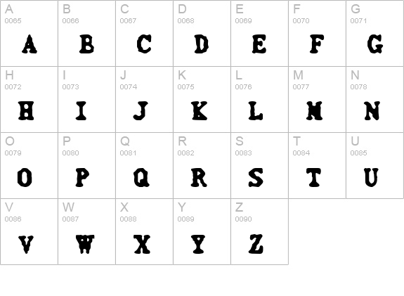 3000 uppercase A-Z preview