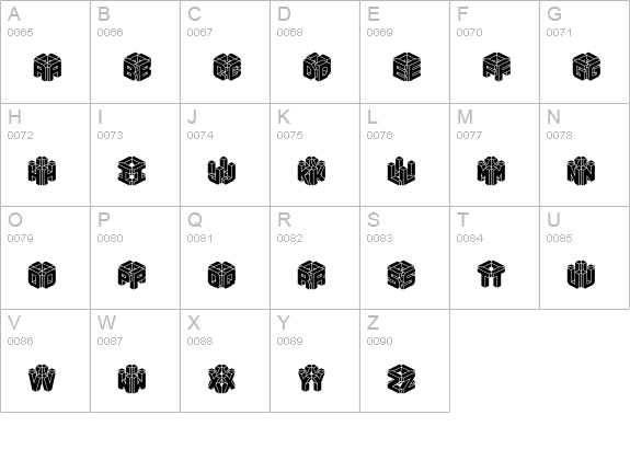 3D LET (BRK) uppercase A-Z preview