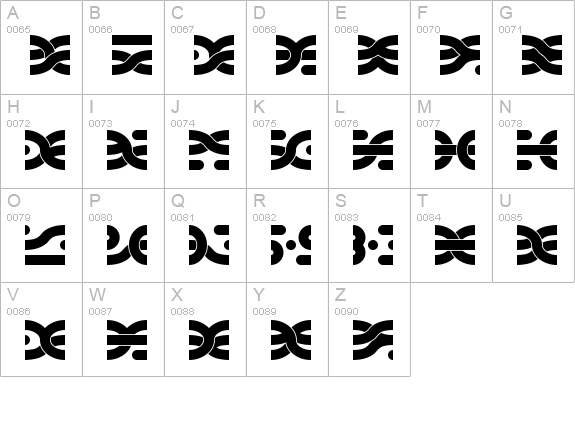 3Strands uppercase A-Z preview